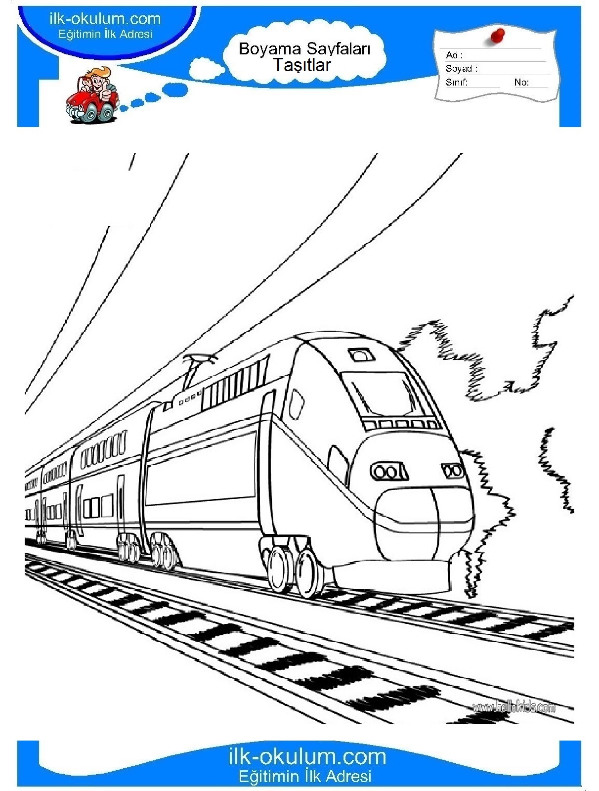 Раскраски для мальчиков двухэтажный поезд